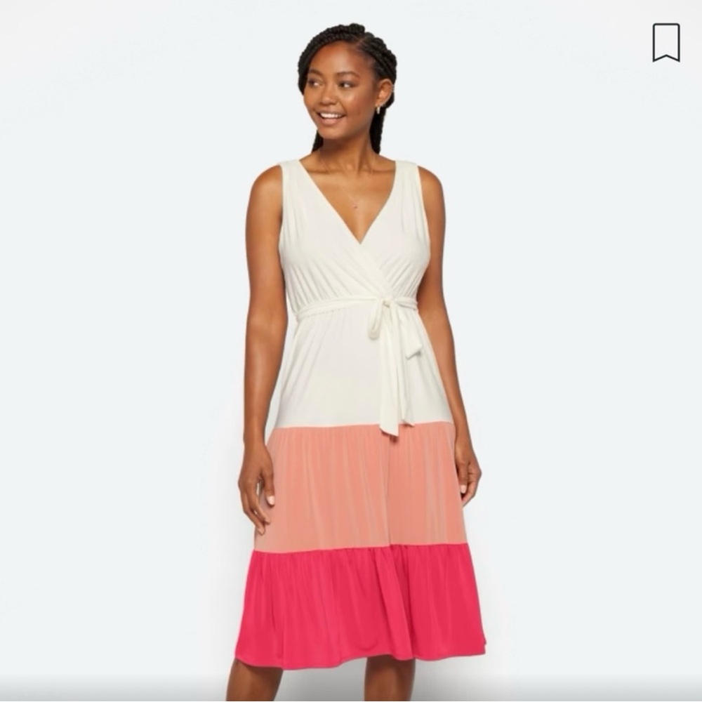 NWT Melanie Knit Midi Wrap Dress size Large